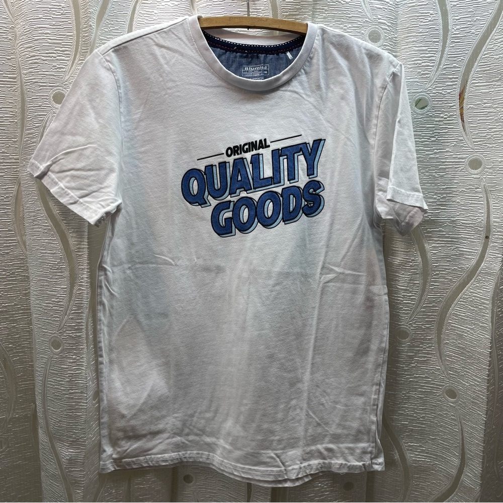 Blumind Graphic T-Shirt Mens Medium White Good Quality Goods BLY477RAJA